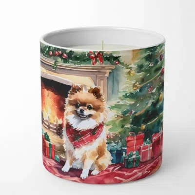 Caroline's Treasures Christmas Tree Scented Tumbler Candle With Ceramic Holder In Multi Color;multi Color