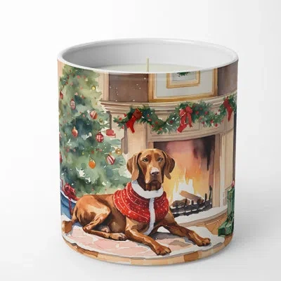 Caroline's Treasures Christmas Tree Scented Tumbler Candle With Ceramic Holder In Multi Color;multi Color