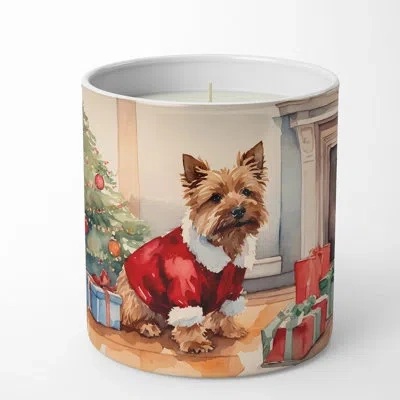 Caroline's Treasures Christmas Tree Scented Tumbler Candle With Ceramic Holder In Multi Color;multi Color