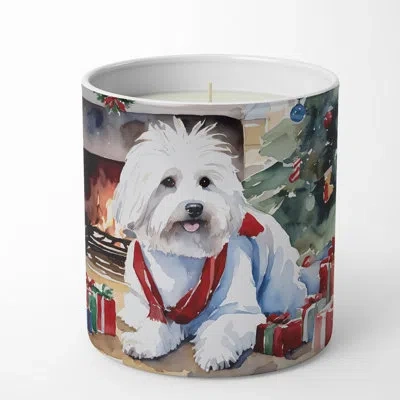 Caroline's Treasures Christmas Tree Scented Tumbler Candle With Ceramic Holder In Multi Color;multi Color