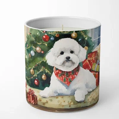 Caroline's Treasures Christmas Tree Scented Tumbler Candle With Ceramic Holder In Multi Color;multi Color