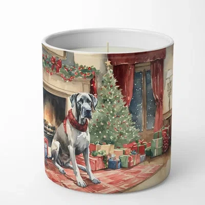 Caroline's Treasures Christmas Tree Scented Tumbler Candle With Ceramic Holder In Multi Color;multi Color