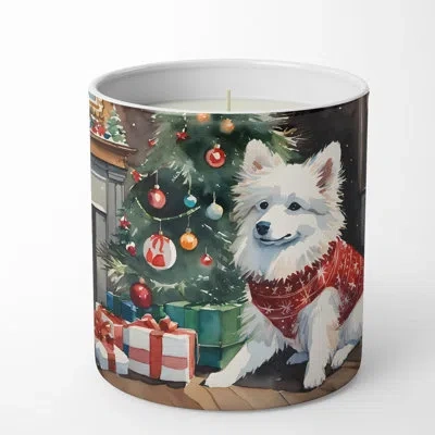 Caroline's Treasures Christmas Tree Scented Tumbler Candle With Ceramic Holder In Multi Color;multi Color