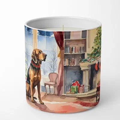 Caroline's Treasures Christmas Tree Scented Tumbler Candle With Ceramic Holder In Multi Color;multi Color