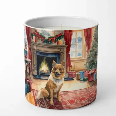 Caroline's Treasures Christmas Tree Scented Tumbler Candle With Ceramic Holder In Multi Color;multi Color