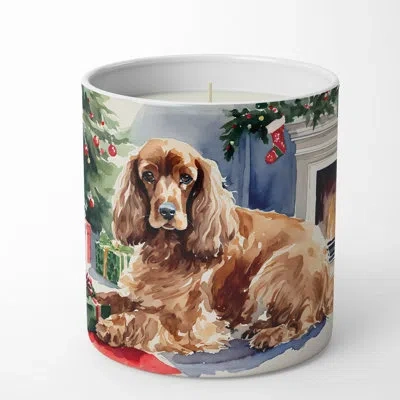 Caroline's Treasures Christmas Tree Scented Tumbler Candle With Ceramic Holder In Multi Color;multi Color