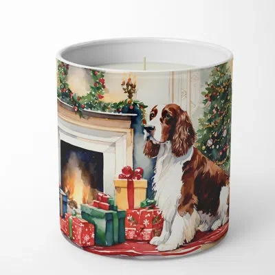 Caroline's Treasures Christmas Tree Scented Tumbler Candle With Ceramic Holder In Multi Color;multi Color
