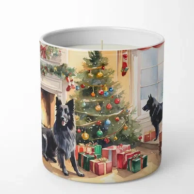 Caroline's Treasures Christmas Tree Scented Tumbler Candle With Ceramic Holder In Multi Color;multi Color
