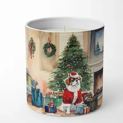 Caroline's Treasures Christmas Tree Scented Tumbler Candle With Ceramic Holder In Multi Color;multi Color