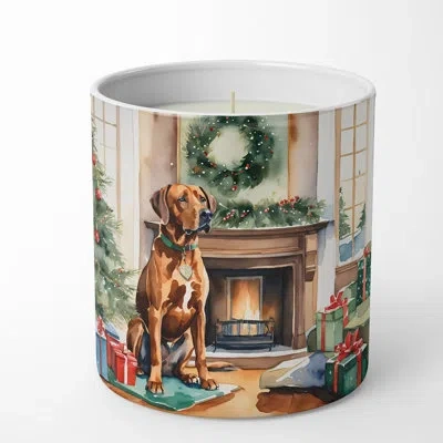 Caroline's Treasures Christmas Tree Scented Tumbler Candle With Ceramic Holder In Multi Color;multi Color