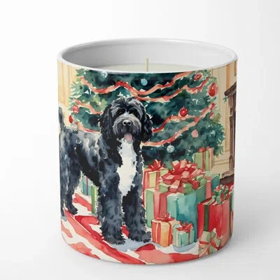 Caroline's Treasures Christmas Tree Scented Tumbler Candle With Ceramic Holder In Multi Color;multi Color