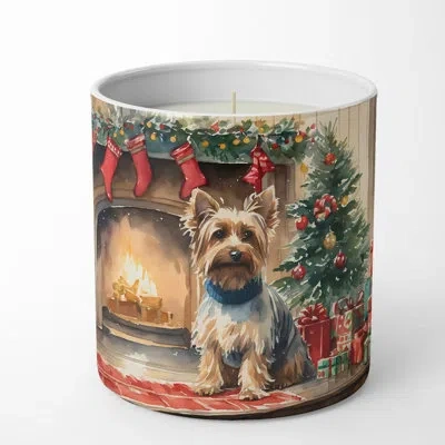 Caroline's Treasures Christmas Tree Scented Tumbler Candle With Ceramic Holder In Multi Color;multi Color