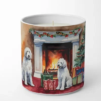 Caroline's Treasures Christmas Tree Scented Tumbler Candle With Ceramic Holder In Multi Color;multi Color