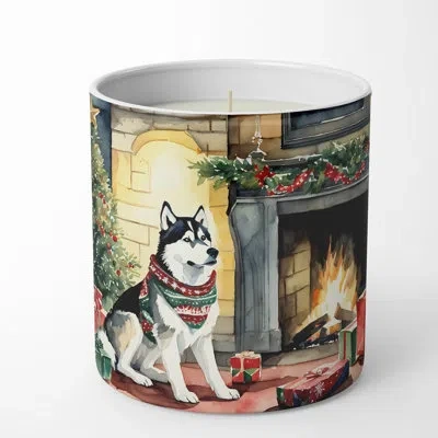 Caroline's Treasures Christmas Tree Scented Tumbler Candle With Ceramic Holder In Multi Color;multi Color
