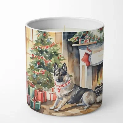 Caroline's Treasures Christmas Tree Scented Tumbler Candle With Ceramic Holder In Multi Color;multi Color