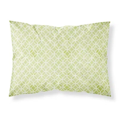 Caroline's Treasures Circles On Watercolor Geometric Pillowcase In Green
