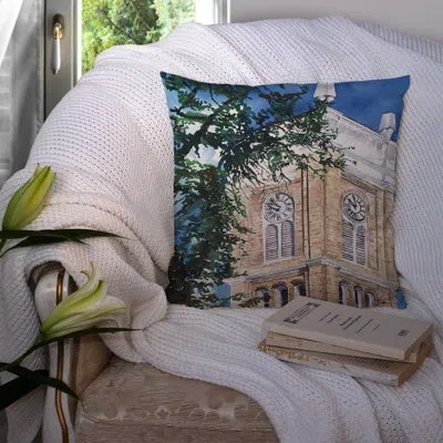 Caroline's Treasures Clock Tower 14" Throw Pillow