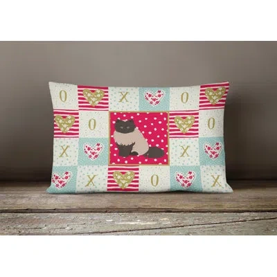 Caroline's Treasures Colorpoint Persian Hymalayan #2 Cat Love Outdoor Rectangular Cushion With Filling