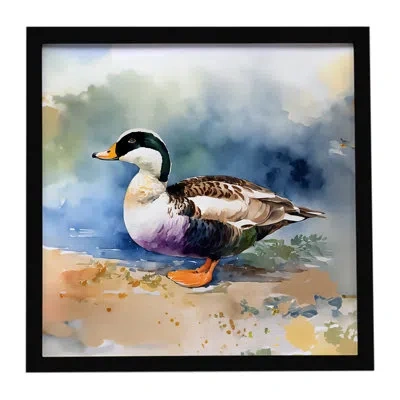 Caroline's Treasures Common Eider Duck Framed Metal Print In Multicolor