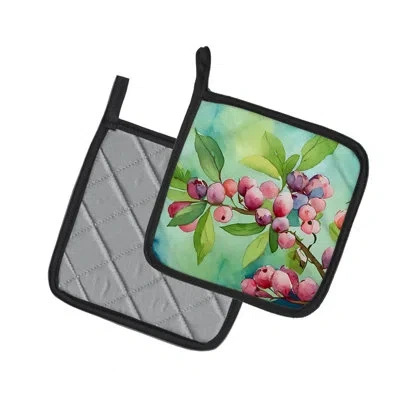 Caroline's Treasures Connecticut Mountain Laurels In Watercolor Pair Of Pot Holders In Multi