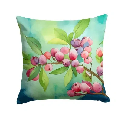 Caroline's Treasures Connecticut Mountain Laurels In Watercolor Throw Pillow In Multicolor