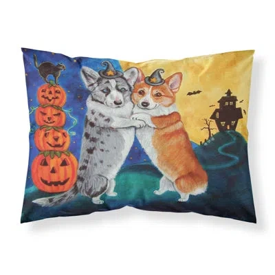 Caroline's Treasures Corgi Halloween Scare Pillowcase In Multicolor