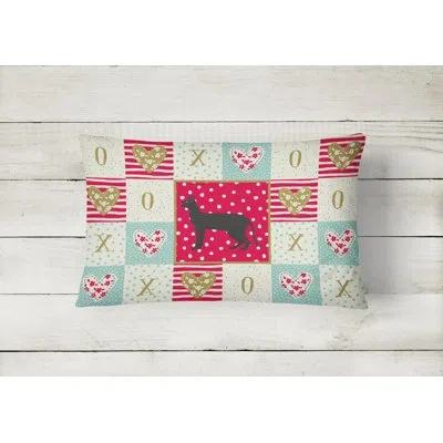Caroline's Treasures Cornish Rex Cat Love Outdoor Rectangular Cushion With Filling