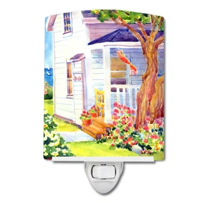 Caroline's Treasures Cottage At The Beach Ceramic Night Light In Multicolor;multicolor