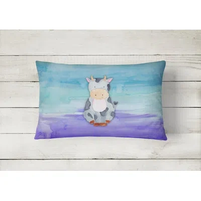 Caroline's Treasures Cow Watercolor Lumbar Pillow