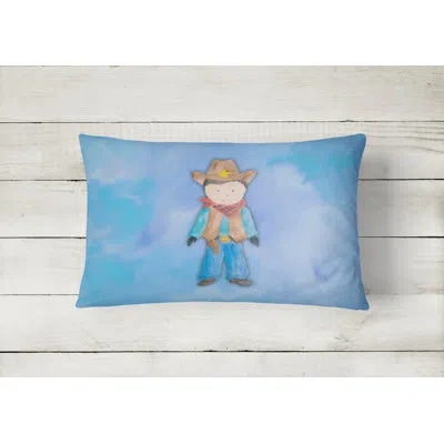 Caroline's Treasures Cowboy Watercolor Lumbar Pillow