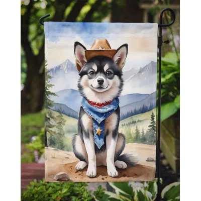Caroline's Treasures Cowboy Welcome Garden Flag
