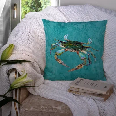 Caroline's Treasures Crab Indoor/outdoor Graphic Print Throw Pillow