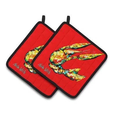 Caroline's Treasures Crawfish Move Over Potholder In Red