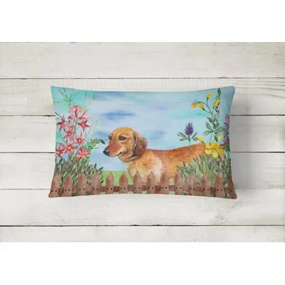 Caroline's Treasures Dachshund Spring Indoor/outdoor Throw Pillow