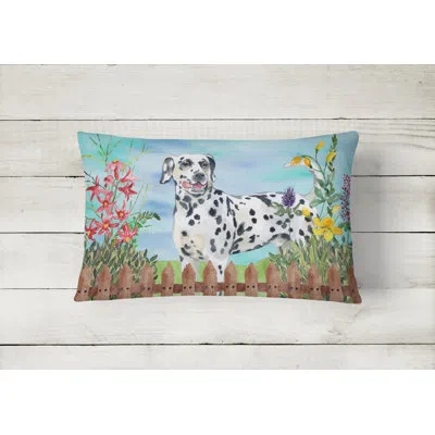 Caroline's Treasures Dalmatian Spring Indoor/outdoor Throw Pillow