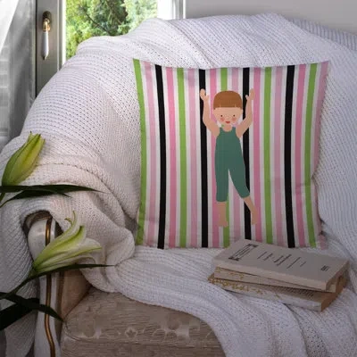Caroline's Treasures Dancer Bikatard Hair Indoor/outdoor Throw Pillow
