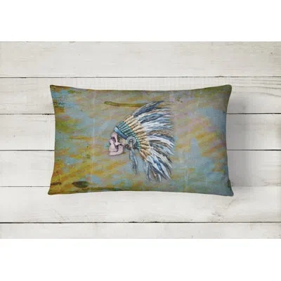 Caroline's Treasures Day Of The Dead Chief Skull Lumbar Pillow