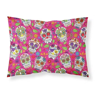 Caroline's Treasures Day Of The Dead Pillowcase In Pink