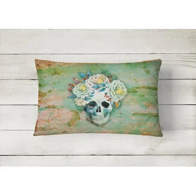 Caroline's Treasures Day Of The Dead Skull Lumbar Pillow