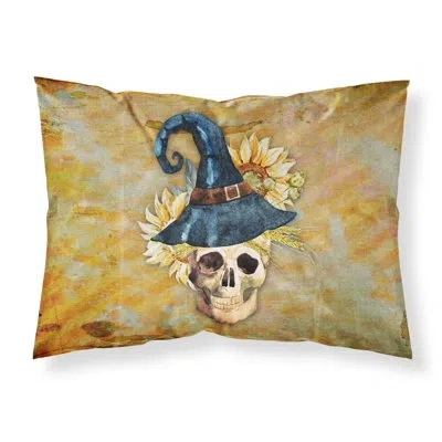 Caroline's Treasures Day Of The Dead Witch Skull Pillowcase In Multicolor;multicolor