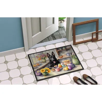 Caroline's Treasures Decorating Easter German Shepherd Doormat In Multicolor