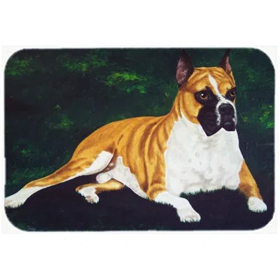 Caroline's Treasures Dempsey Boxer Glass Cutting Board