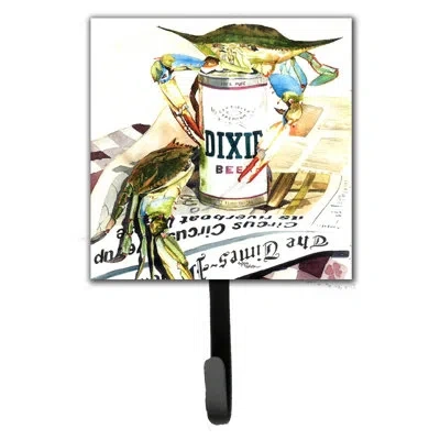 Caroline's Treasures Dixie Beer Leash Holder And Wall Hook In White