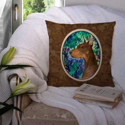 Caroline's Treasures Doberman Graphic Print Indoor/outdoor Throw Pillow