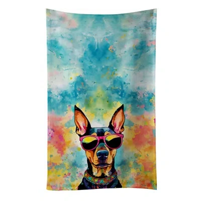 Caroline's Treasures Doberman Pinscher Hippie Dawg Kitchen Towel In Multi