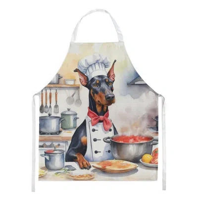 Caroline's Treasures Doberman Pinscher The Chef Apron In Multicolor