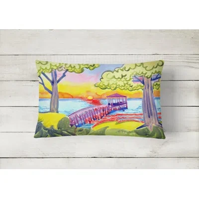 Caroline's Treasures Dock At The Pier Indoor/outdoor Throw Pillow