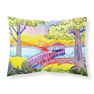 Caroline's Treasures Dock At The Pier Pillowcase In Multicolor