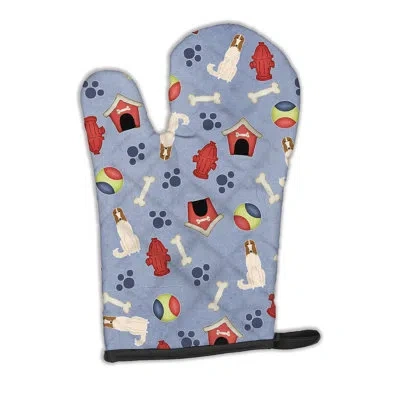 Caroline's Treasures Dog House Borzoi Oven Mitt In Purple