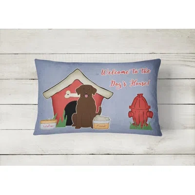 Caroline's Treasures Dog House Contemporary Indoor/outdoor Graphic Print Lumbar Pillow